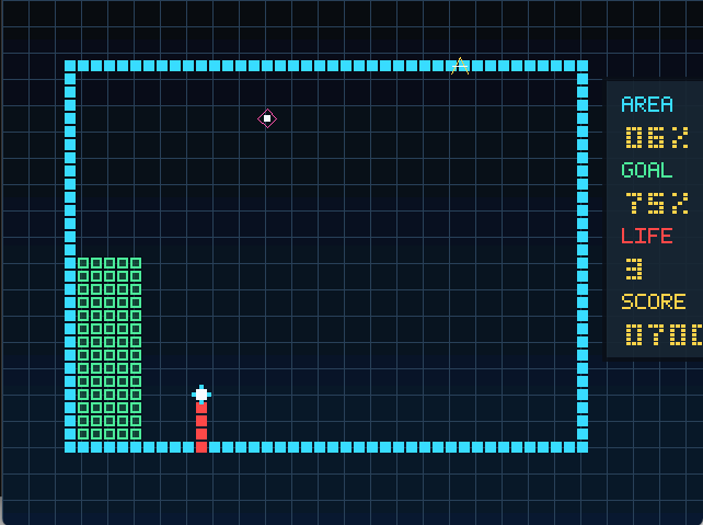 Screenshot of Qix